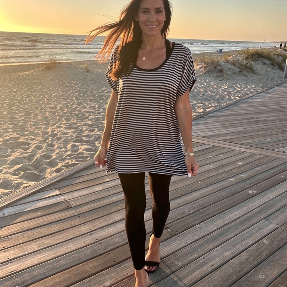 Michael Kors NWT Adorable Striped Top With Logo In MED